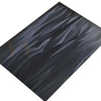 Le modèle d'herbe a gravé à l'eau-forte la feuille balayée noire de finition d'acier inoxydable du titane 0.3-3mm