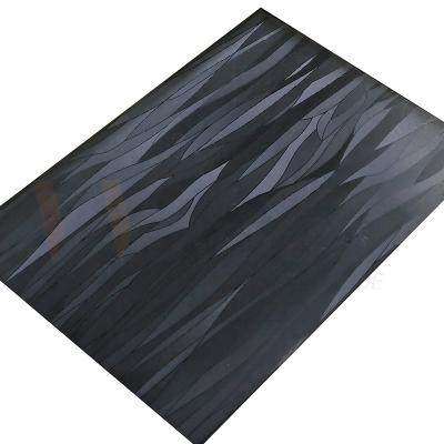 Grass Pattern Etched Finished Titanium 0.3-3mm Black Brushed Stainless Steel Sheet