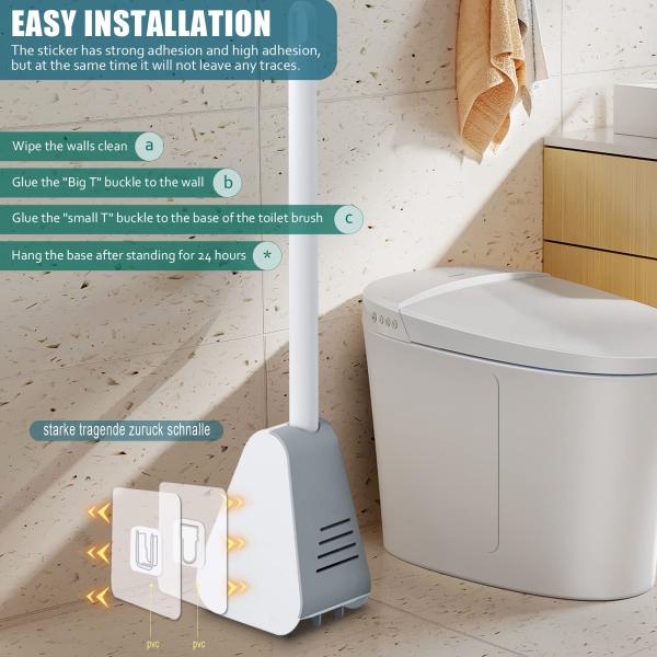 Глубокий очищая съемный набор щетки туалета гольфа с длинной ручкой