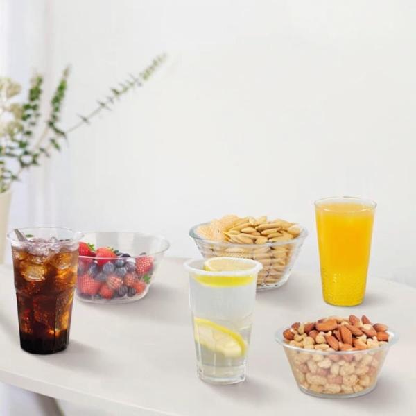 2 in 1 Black Plastic Cup with Holder Snack and Drink in One Cup Hotpot Bubble Cup With Bowl on Top