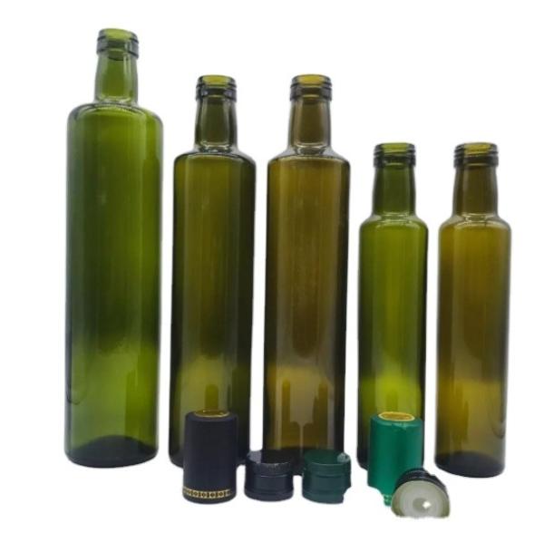 Quadrado Verde Escuro Marasca Óleo de Oliva de Cozinha Garrafas de vidro 100ml 250ml 500ml 750ml 1L