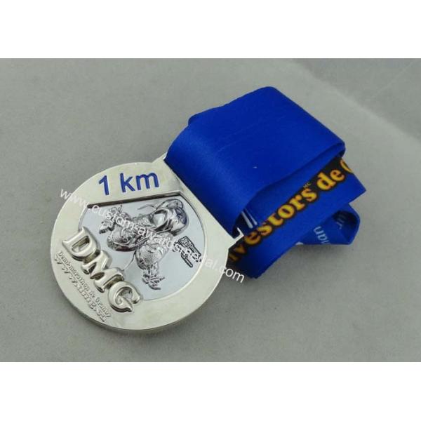DMG Ribbon Medals by Zinc Alloy Die Casting Full 3D with Silver Plating