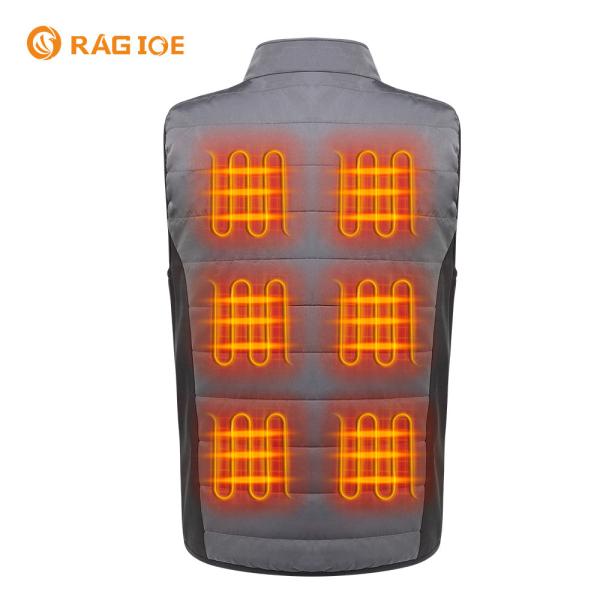 Quilted Sleeves Heated Padded Gilet Battery Powered Heated Vest Motorcycle