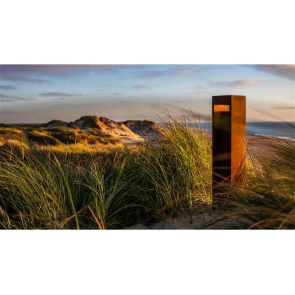 Rusted Red Corten Steel Landscape Bollard Lights OEM ODM