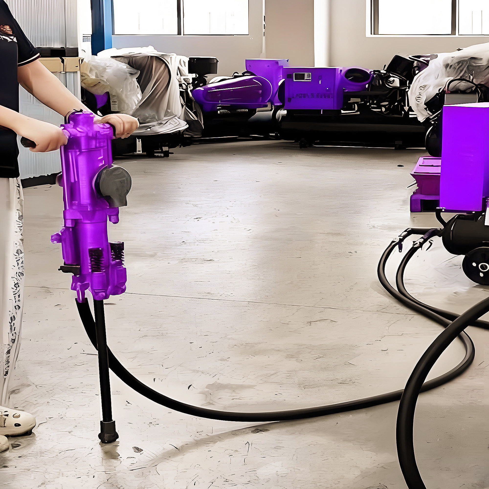 Hand Held Rock Drilling Machine Quarrying Roadworks Breaker Hammer Pneumatic Rock Drilling Rig