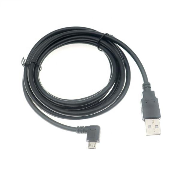 Customized 1m 2m 3m 5m 90 Degree Left Angle Micro B 5p to USB A Male Cable