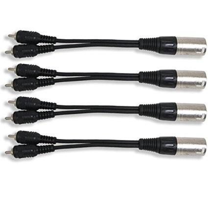 Home 4mm Audio Link Cable Metal 3 Pin XLR Male Plug 21g Copper Conductor and Shield