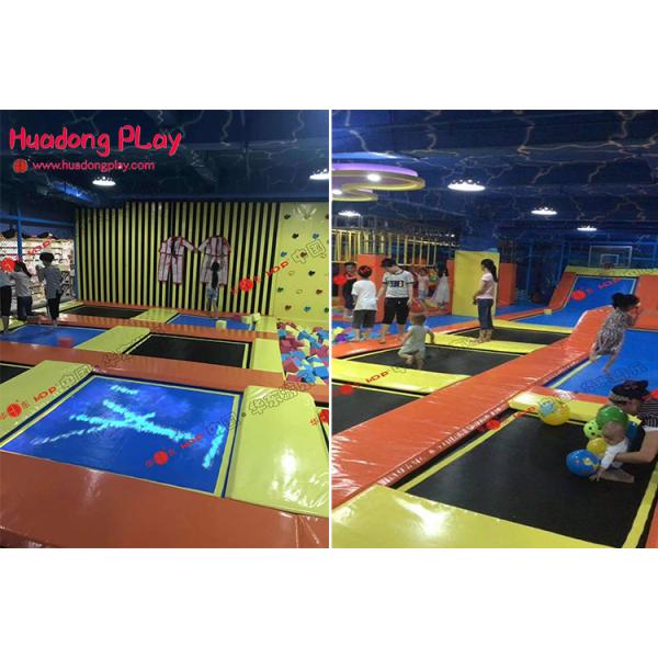 Commercial Grade Trampoline Park Equipment , Indoor Rectangular Trampoline 200sqm