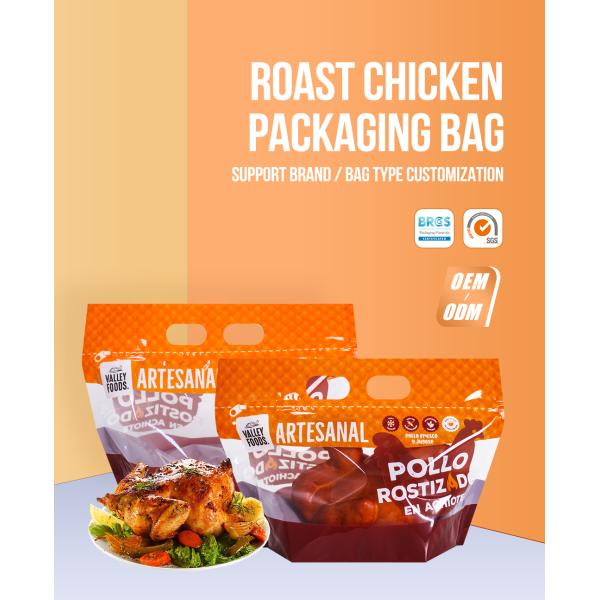 Настройка ручной прокол отверстие резьба верхний жареный куриный пакет упаковки пластиковый жареный жареный куриный пакет