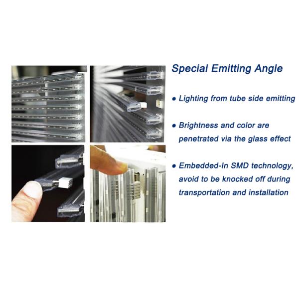 Slim Light Transparent LED Screens Fxied Shop Mall High Brightness Aluminum Cabinet
