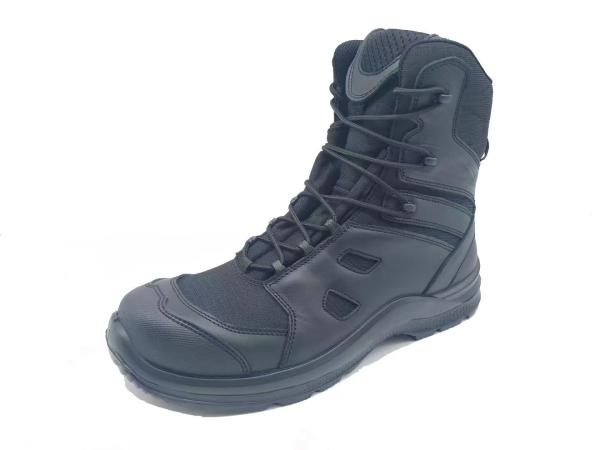 Chaussures de sécurité tactiques haut haut chaussures de randonnée en plein air en cuir de première couche haut de gamme