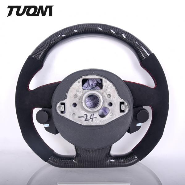 Genuine Carbon Fiber Alcantara Leather Audi Steering Wheel With Knobs