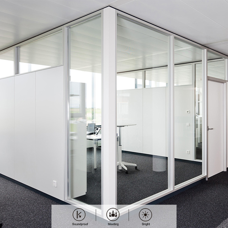 Customized Design Office Wall Separator Glass Room Dividers for Office