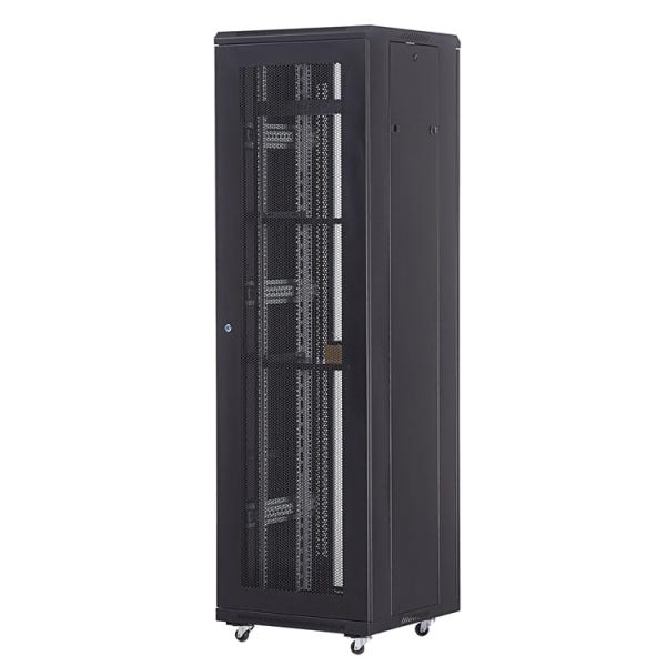 600*600*2000 Size 19 Inch Toughened Glass Door Rack Server with 1.5mm Installation Beam