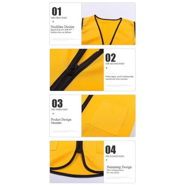 Motorcycle Safety Vest Customized Logo 100% Polyester Breathable Outside Traffic Road