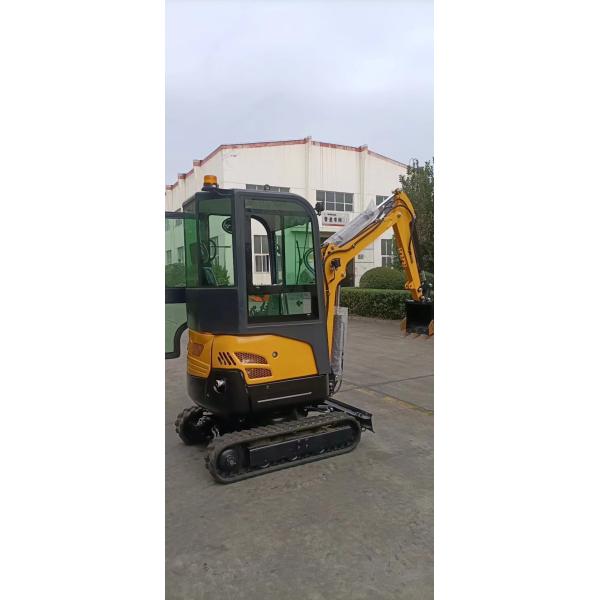 Small Farm Digger with Pump Gearbox Gear 3.5 Ton Kubota Engine Yellow Mini Excavator