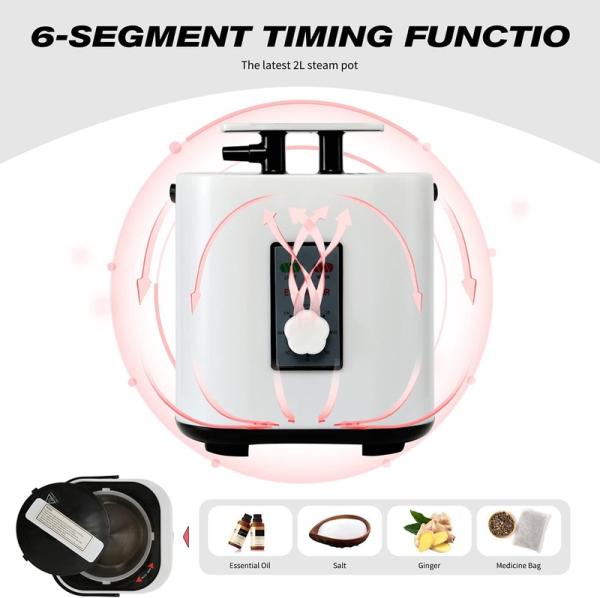 Modern Lightweight Portable Personal Steam Sauna Spa For Home Recovery Wellness Detox Relaxation Timer Steam Generator