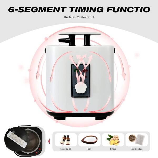 Modern Lightweight Portable Personal Steam Sauna Spa For Home Recovery Wellness Detox Relaxation Timer Steam Generator