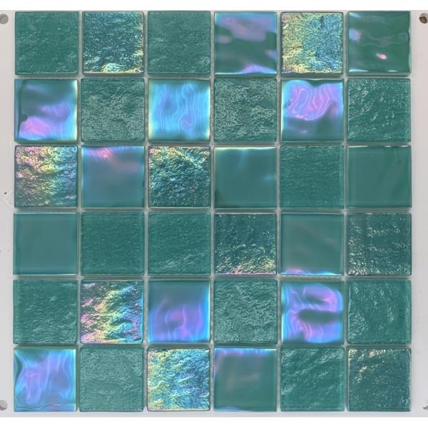 Sea Blue Wave Glass Mosaic Tile Elevate Your Swimming Pool with Porcelain Villa Style