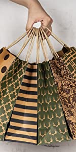 Shopping Bags Small Medium & Large, Gift Bag With Handles, Gusset With Cardboard For Retail Merchandising