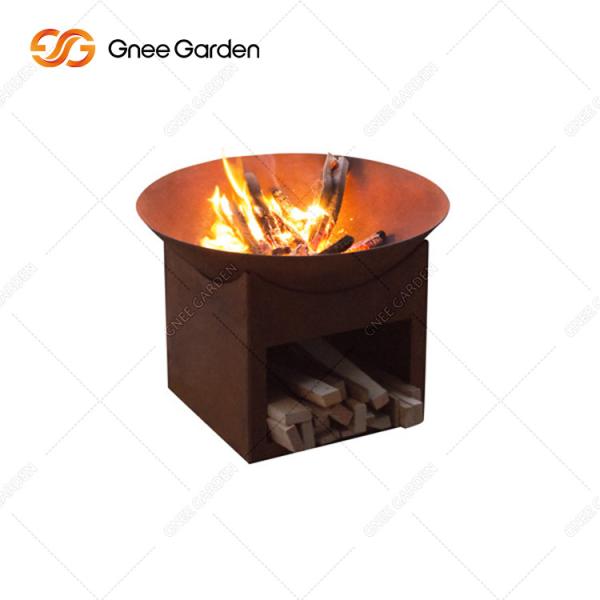Prerusted Outdoor Wood Burning Fire Pit Patio Wood Fire Pit Moisture proof