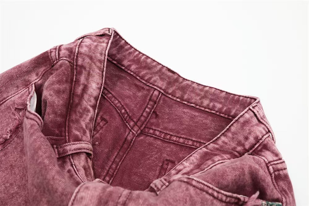 Classic Denim Pants Featuring Durable Metal Rivets Reinforcing Stress Points Suitable for Retail and Apparel Businesses
