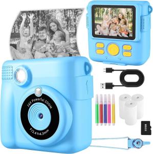 1080P HD Kids Digital Camera 2.4 inch Screen Size Instant Print 32G SD Card 3