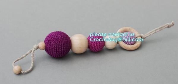 Teething necklace Baby Shower Girl, Baby Flower Bracelet, Mommy Charm Bracelet, Wooden Toddler Toy