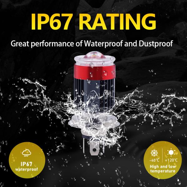 H4 BA20D Black Casing 80V Universal Motorcycle LED Headlight Bulb