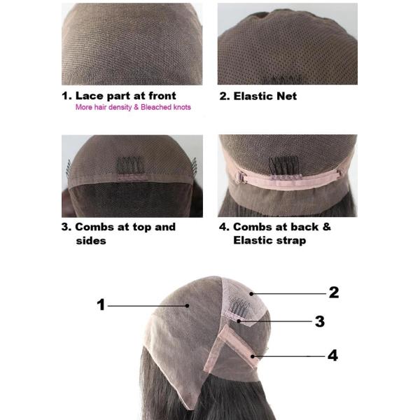 High Density Human Lace Front Wigs , Natural Hairline Black Human Hair Lace Front Wigs