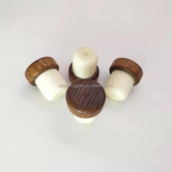 Противополитическая уплотнительная крышка Синтетическая пробка Деревянная верхняя часть Алюминиевая металлическая бутылка для вина пробка