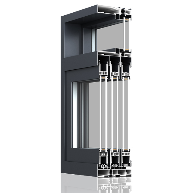 Broken Bridge System Double Glazed Aluminium Sliding Doors Heavy Duty