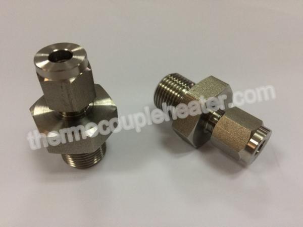 Stainless Steel 1/2  / 1/4 / 1/8  NPT Compression Fittings For Thermocouple Assembly