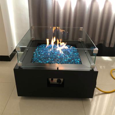 Square 800mm Garden Gas Fire Pits 31.5 Inch Electric Fire Pit Garden