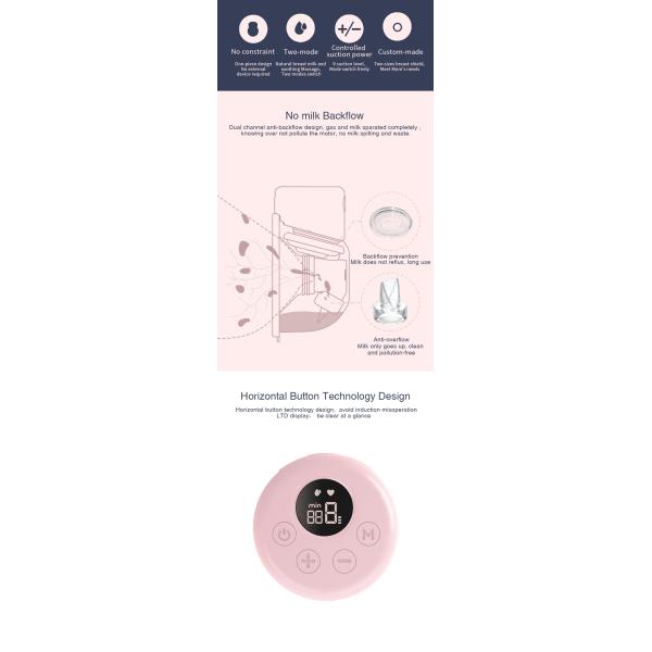 Electric Wearable Breast Pump Set On The Go Hands Free Pump With Suction Function