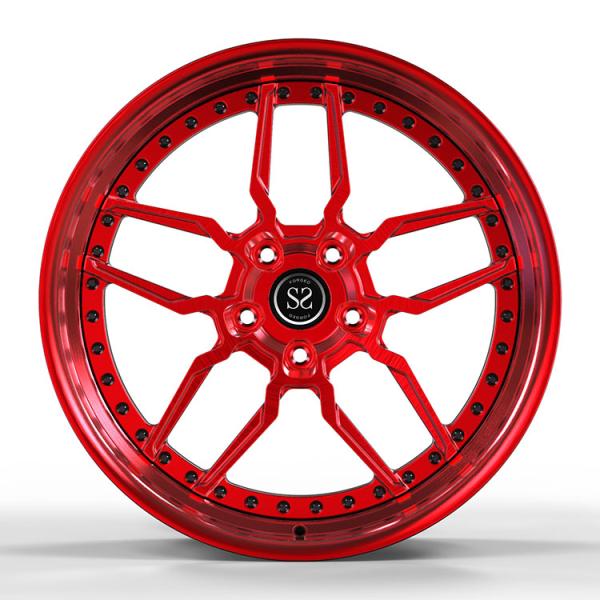 5х114.3 Nissan GTR Candy Red Custom 2-PC Степенированные размеры 20*8.5 и 20*10.5