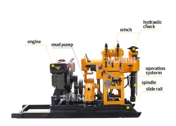 JXY200 Small Water Well Drilling Rig Borehole Rock