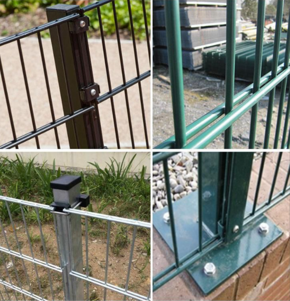 Twin Rail Double Wire Fence Panel Vertical Rod Security System