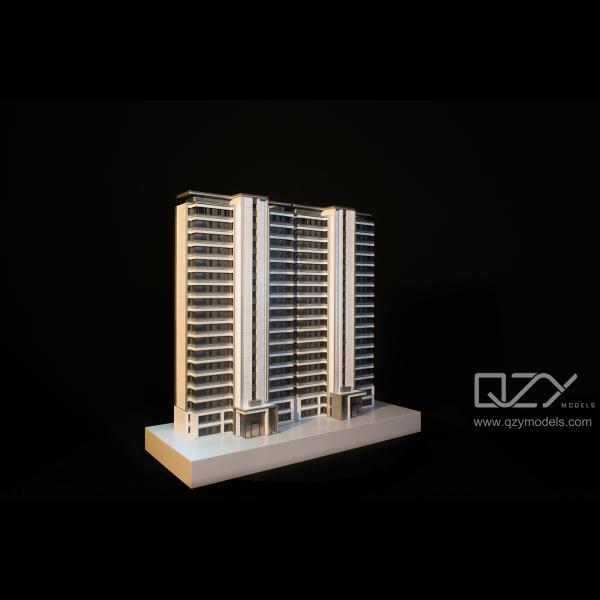 LWK 3D rascacielos arquitectura modelo estructural 1/100 Hangzhou Zhonghai Residencia