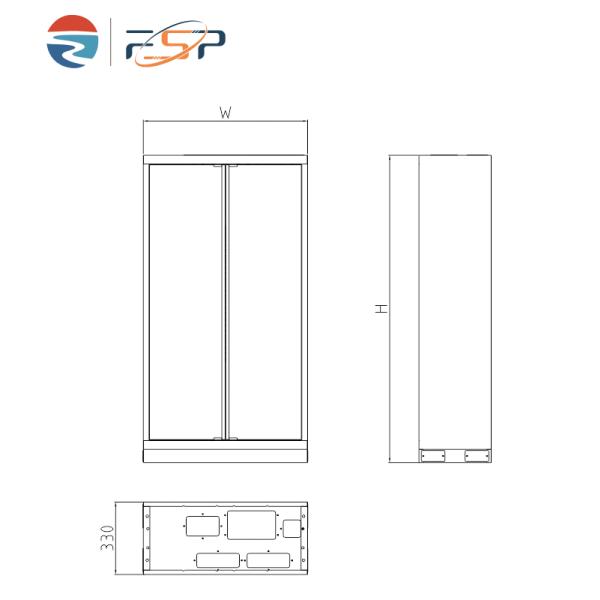 Серая 19-дюймовая раковина для распределения оптических волокон
