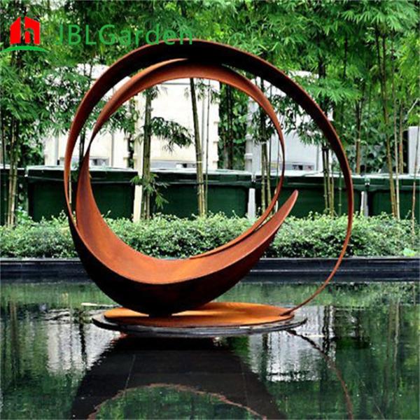 Metal vermelho rústico Art Garden Corten Steel Sculpture para ajardinar