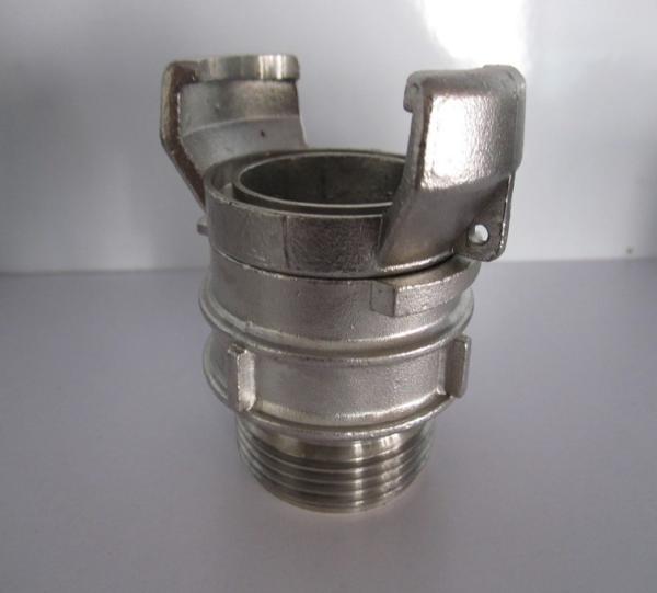 SS316 Stainless steel Coupling with male thread and lock ring EN 14420-8