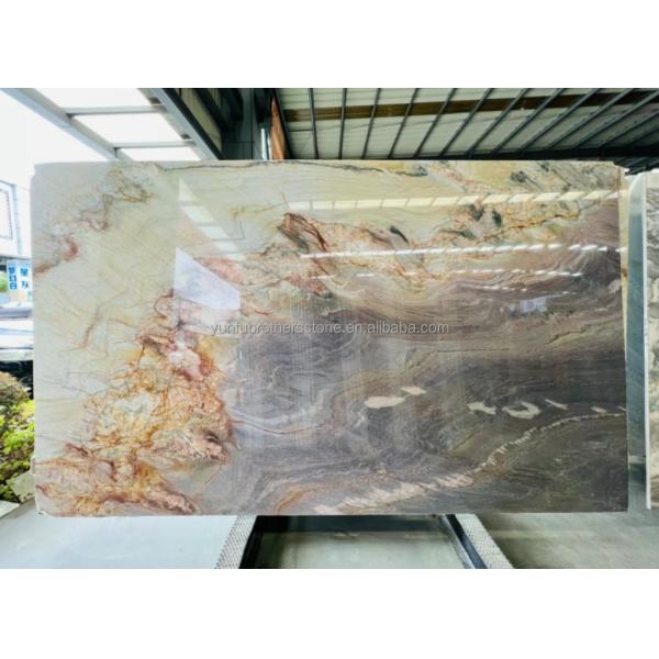 Polished Purple Marble Stone Big Slab Dining Table Top for Modern Bedroom Hall Design