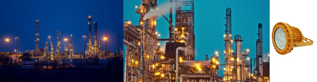 Atex Certified Explosion Proof Light IP66 Ik10 For Gas Station Oil Industry Chemical Plant  Zone 1 Zone 2 LNG