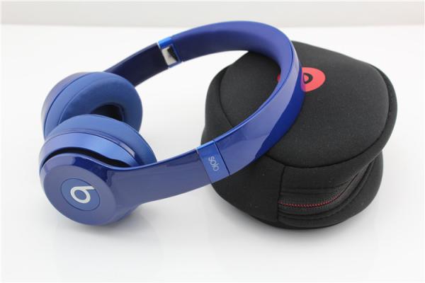 Beats Solo2 Gloss Blue Headphones  Beats By Dre Wired Headphones with seal box
