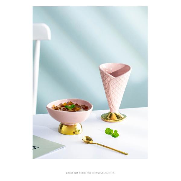 Porcelain Ceramic Home Decoration Cup For Ice Cream Dessert OEM