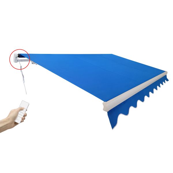 Heavy-duty outdoor retractable awning manual or motorized strong awning