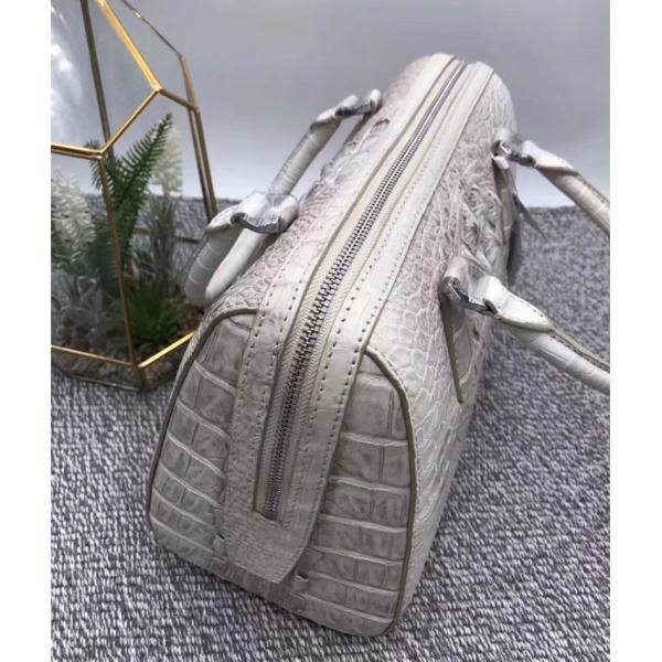 Genuine Real Alligator Skin Women Boston Purse Lady Handbag Exotic Authentic Crocodile Leather Female Cross Shoulder Bag