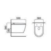 Smart Wall-Mounted Elongated Bowl Toilet Automatic Water Tank Embedded P-Trap Drainage Pattern Remote Control Full-Automatic