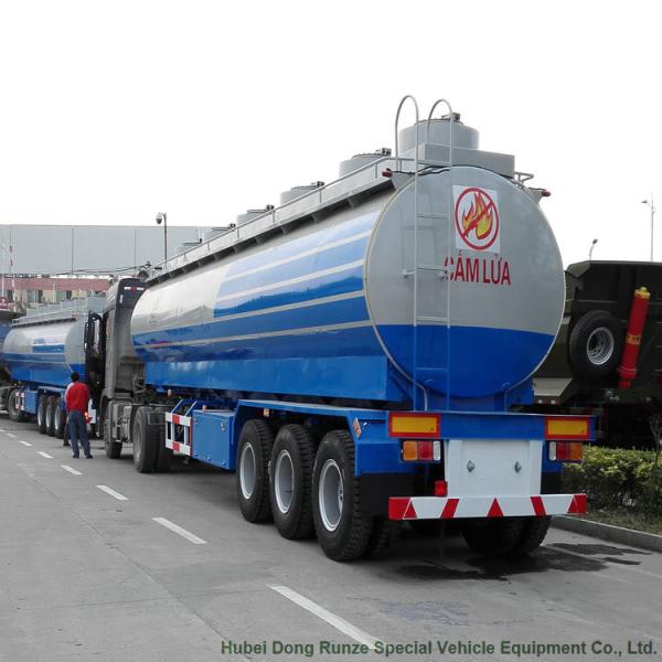 Tri axles 50000 liters 7 - 8 compartments palm oil tank trailer, crude oil tank trailer 50KL - 55K Liter